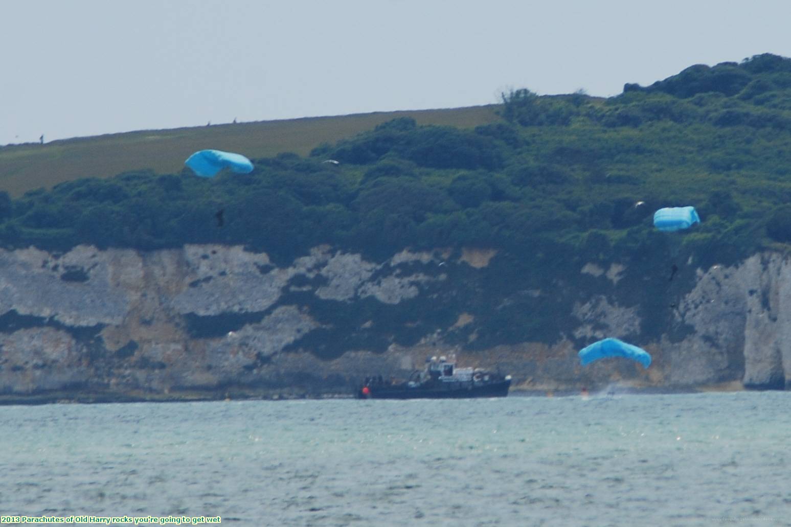 2013 Parachutes of Old Harry rocks you're going to get wet