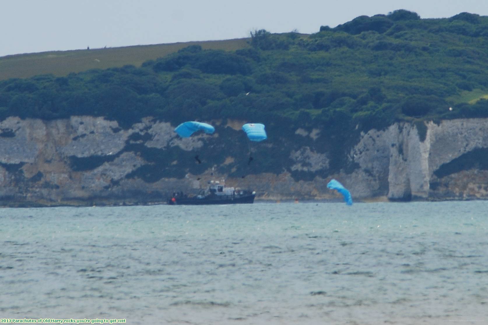 2013 Parachutes of Old Harry rocks you're going to get wet