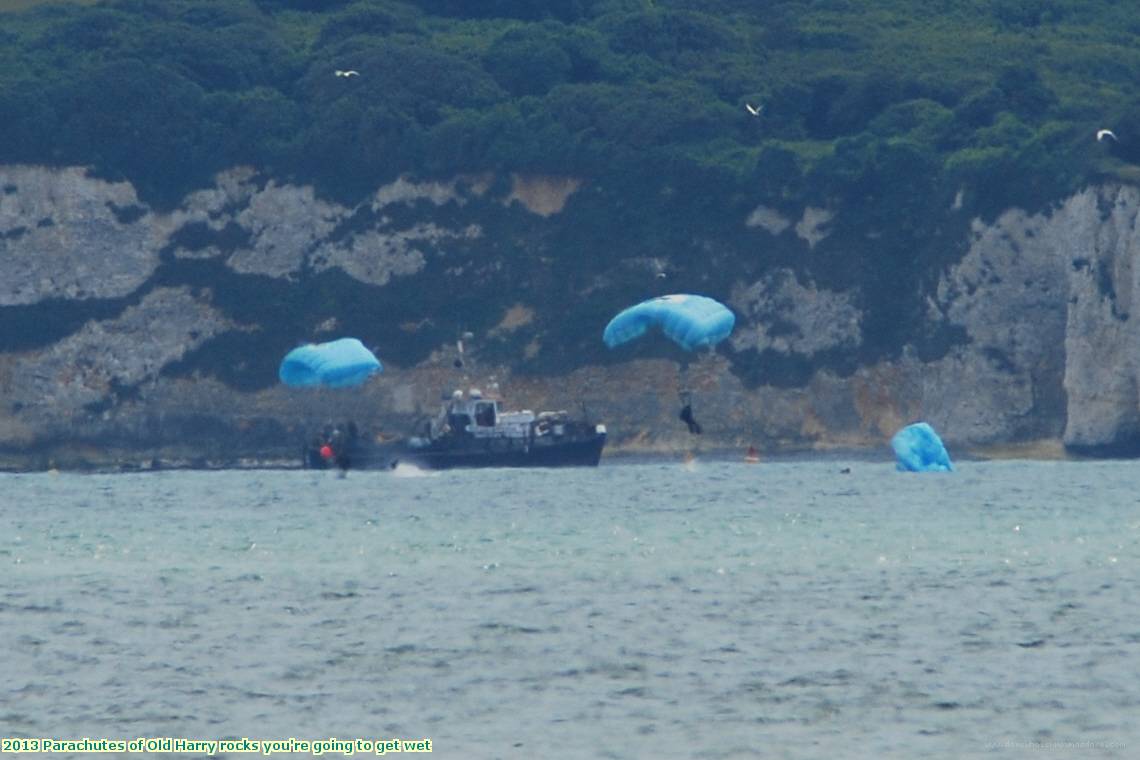 2013 Parachutes of Old Harry rocks you're going to get wet