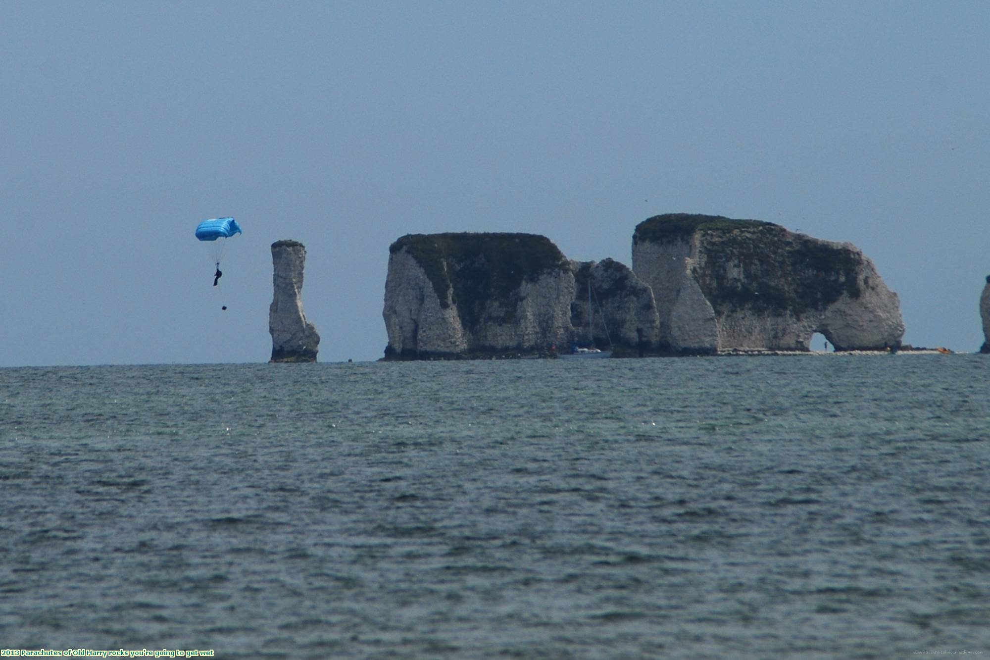 2013 Parachutes of Old Harry rocks you're going to get wet