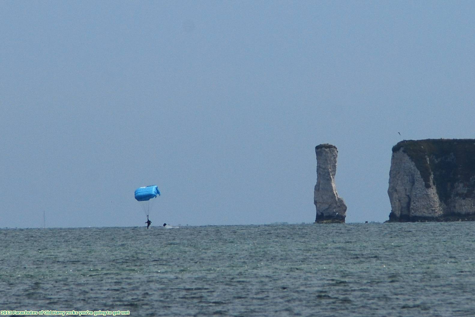 2013 Parachutes of Old Harry rocks you're going to get wet