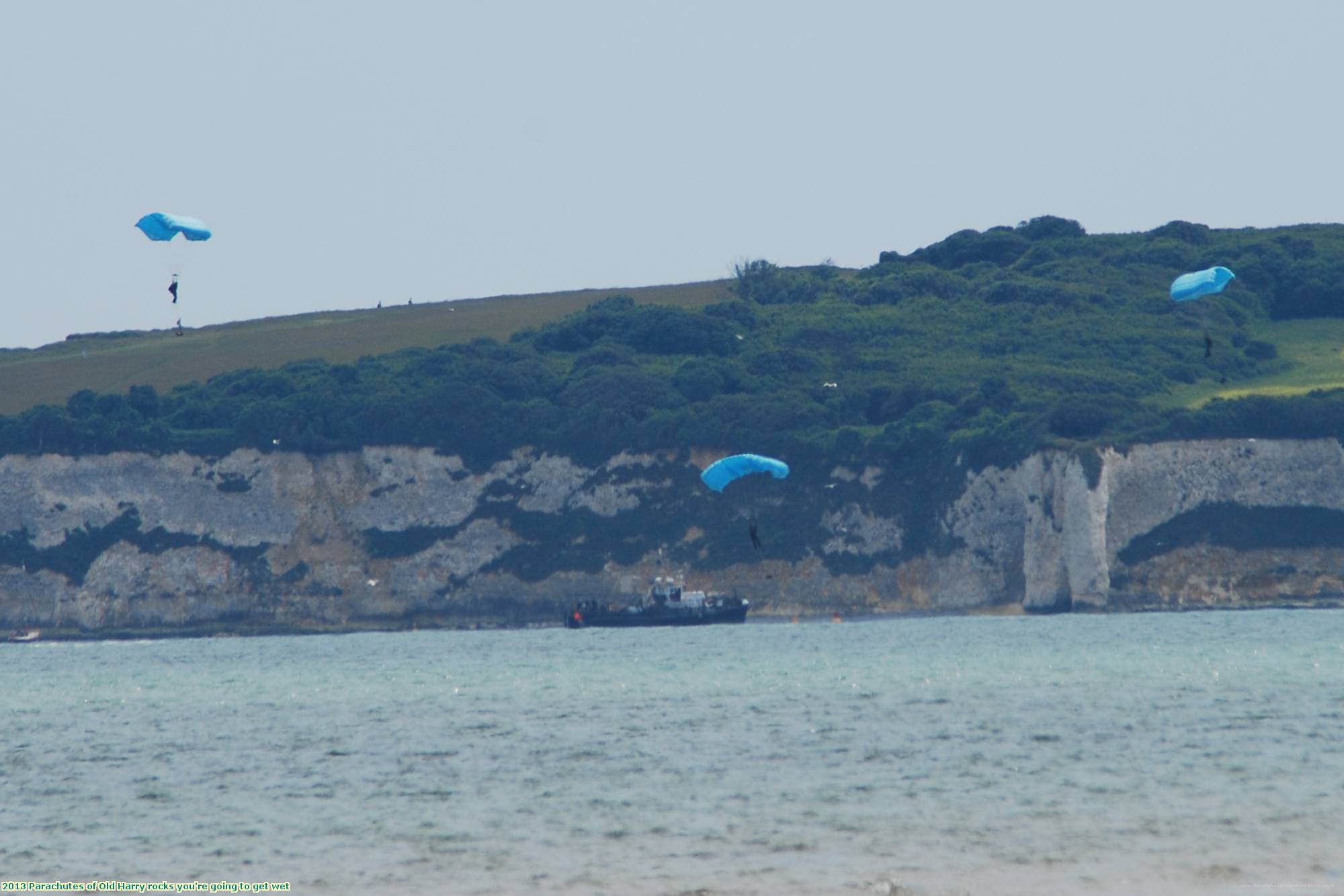 2013 Parachutes of Old Harry rocks you're going to get wet