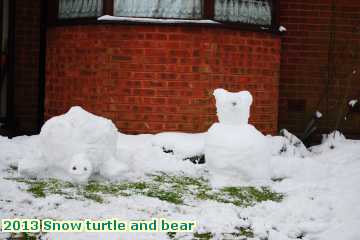  snow 2013 Snow turtle and bear