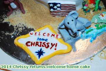  chris 2014 Chrissy returns welcome home cake