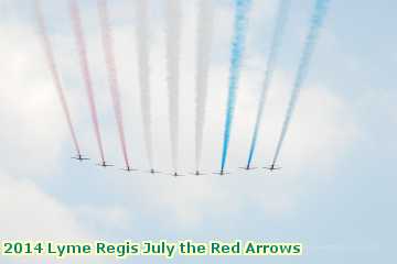  lyme2 2014 Lyme Regis July the Red Arrows