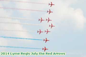  lyme2 2014 Lyme Regis July the Red Arrows