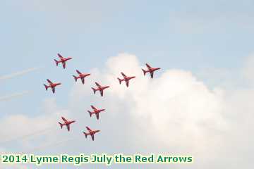  lyme2 2014 Lyme Regis July the Red Arrows