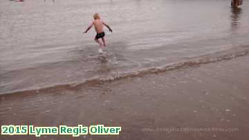  lyme1 2015 Lyme Regis Oliver jumping the waves