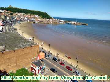  scar 2018 Scarborough by train View from The Grand Hotel