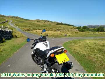  wales1 2018 Wales on my Suzuki GSR 750 Tiny mountain roads