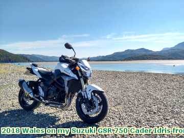  wales1 2018 Wales on my Suzuki GSR 750 Cader Idris from Fairbourne