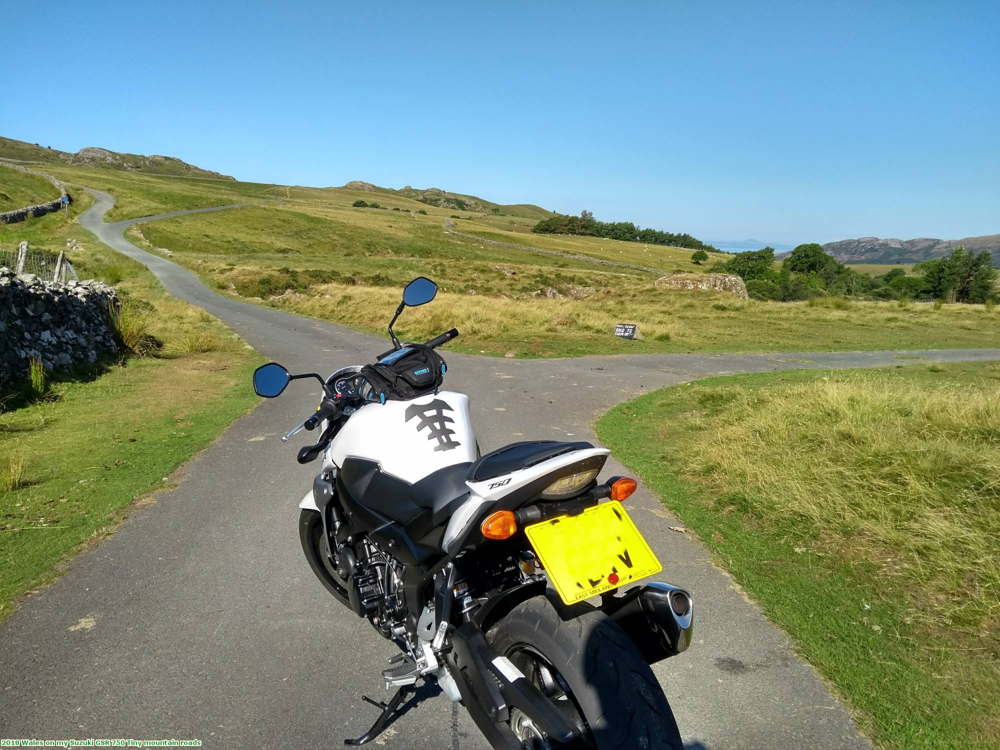 2018 Wales on my Suzuki GSR 750 Tiny mountain roads