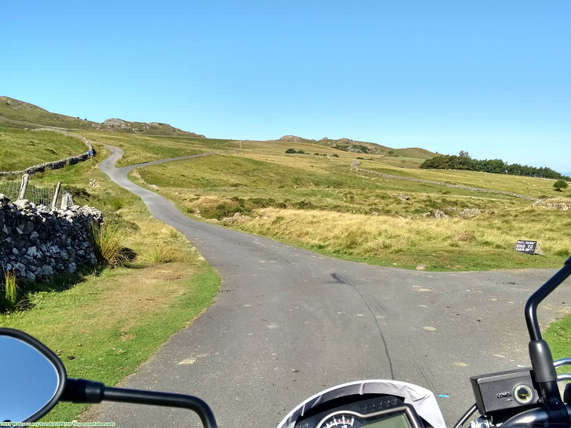 2018 Wales on my Suzuki GSR 750 Tiny mountain roads