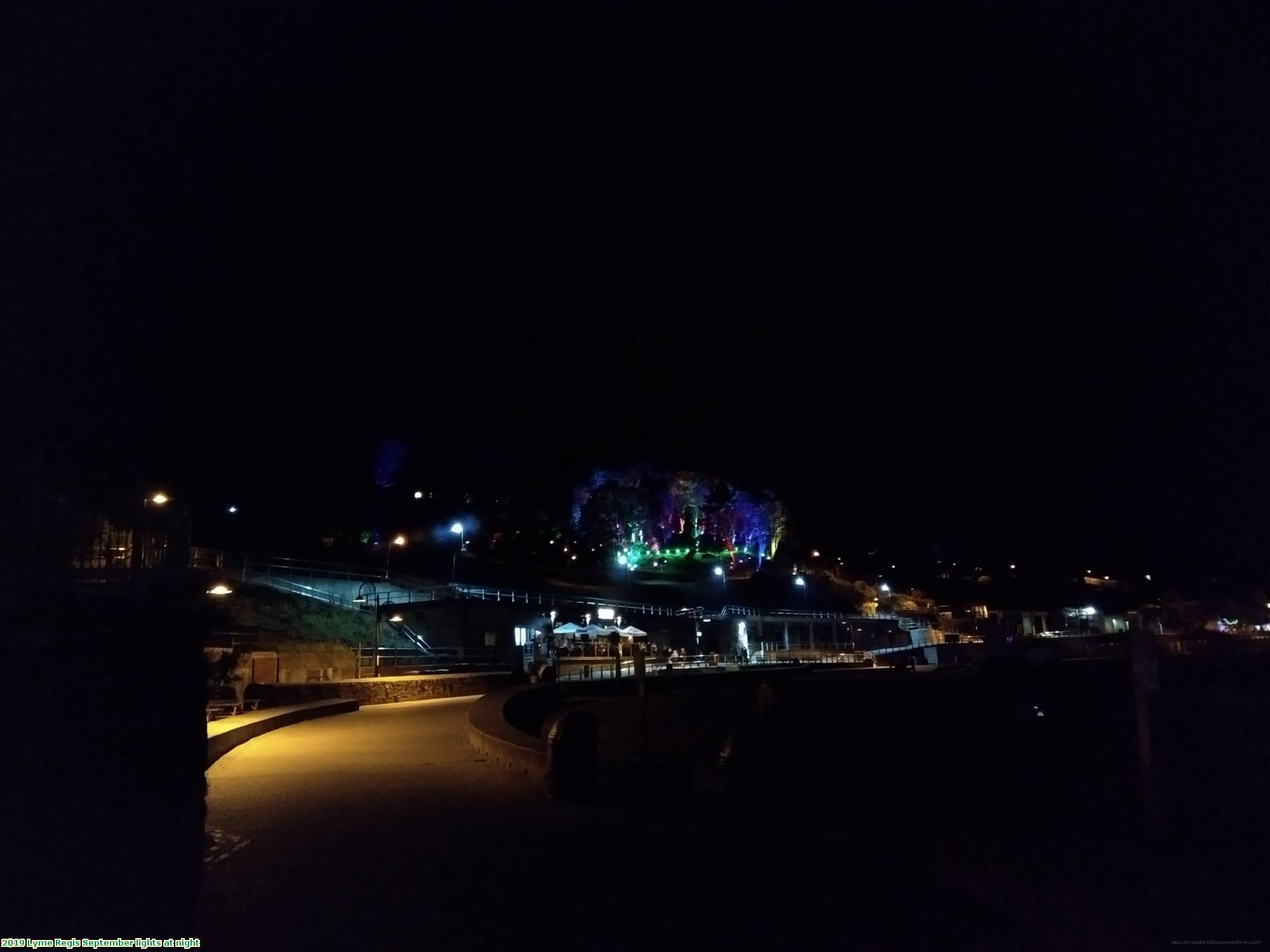 2019 Lyme Regis September lights at night