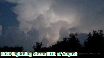  light 2020 Lightning storm 11th of August