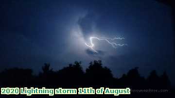  light 2020 Lightning storm 11th of August