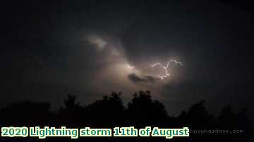  light 2020 Lightning storm 11th of August