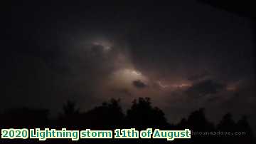  light 2020 Lightning storm 11th of August