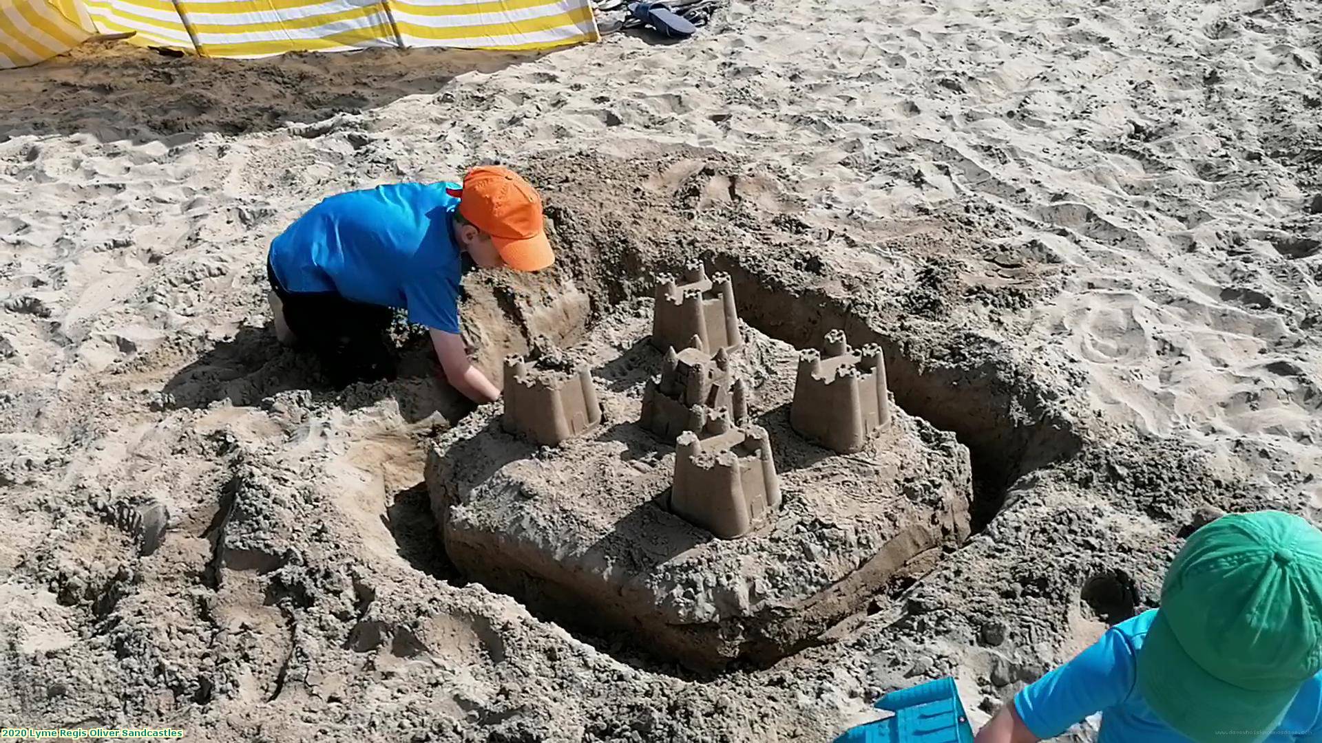 2020 Lyme Regis Oliver Sandcastles