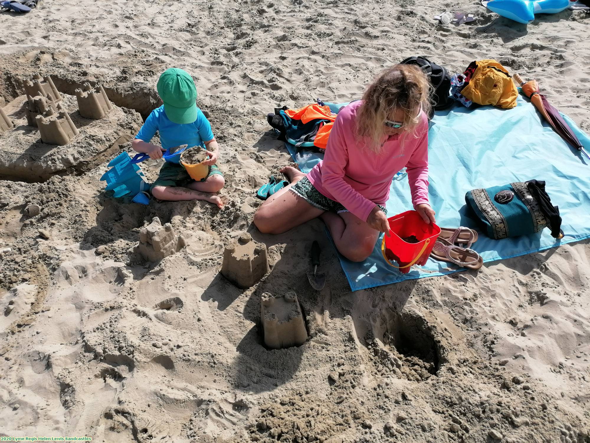 2020 Lyme Regis Helen Lewis Sandcastles