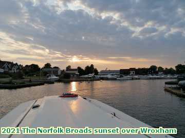  broads 2021 The Norfolk Broads sunset over Wroxham