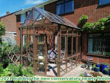  cons 2021 Building the new conservatory nearly finished