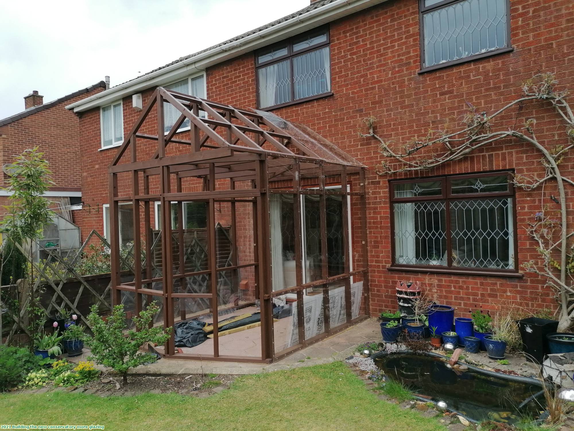 2021 Building the new conservatory more glazing