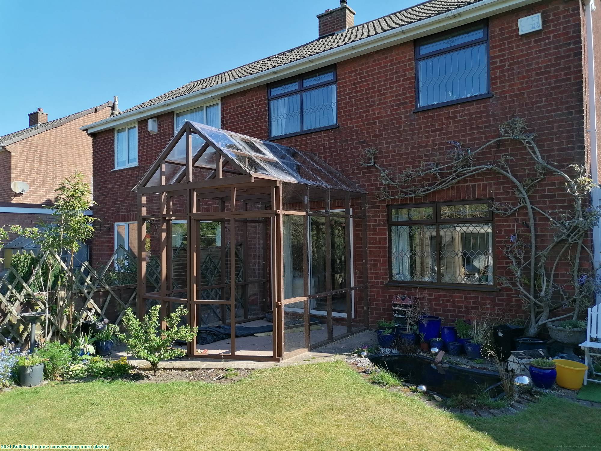 2021 Building the new conservatory more glazing