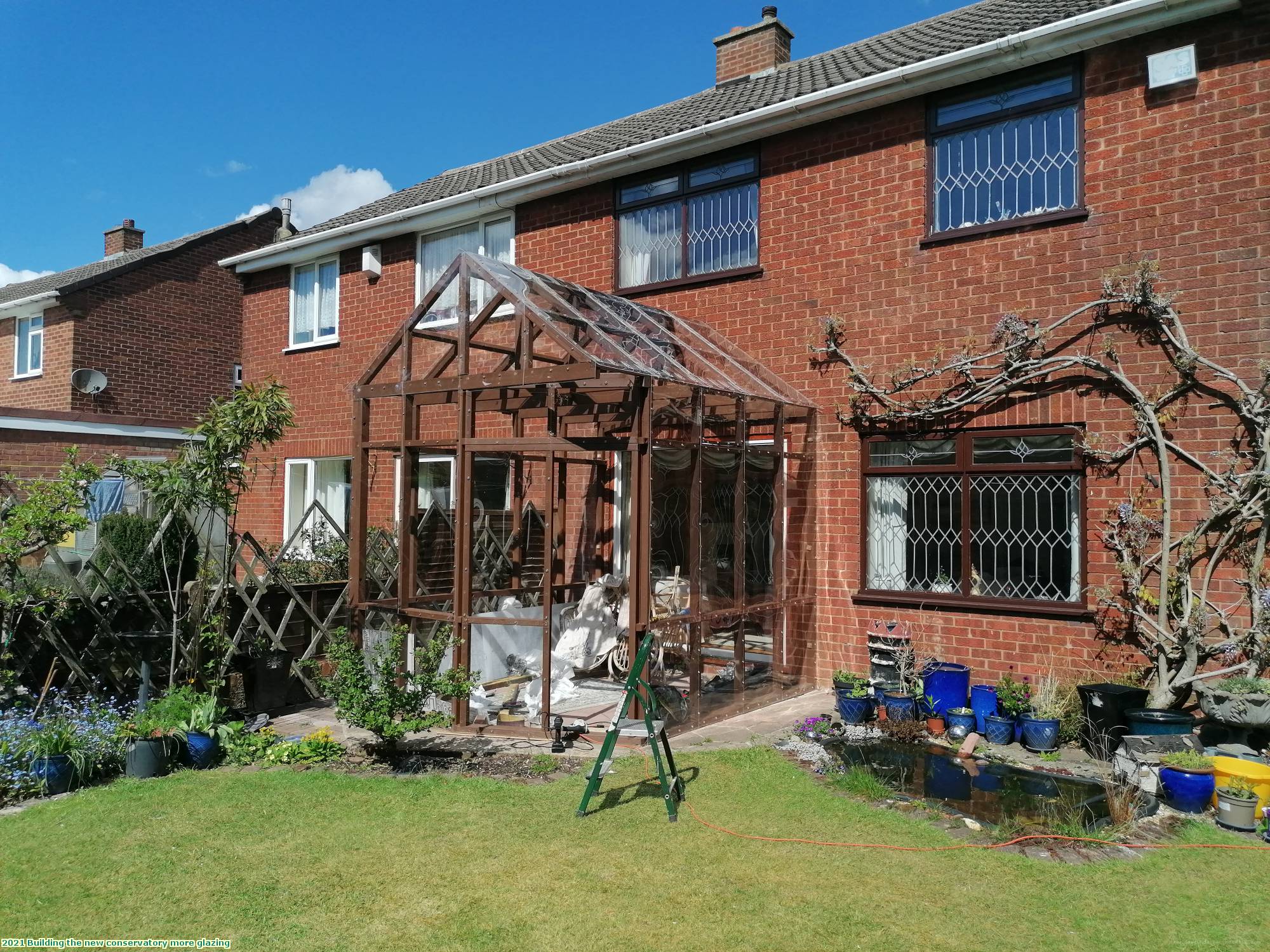 2021 Building the new conservatory more glazing