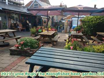  lyme2 2021 Lyme Regis The Kiongfisher beer garden Colyton