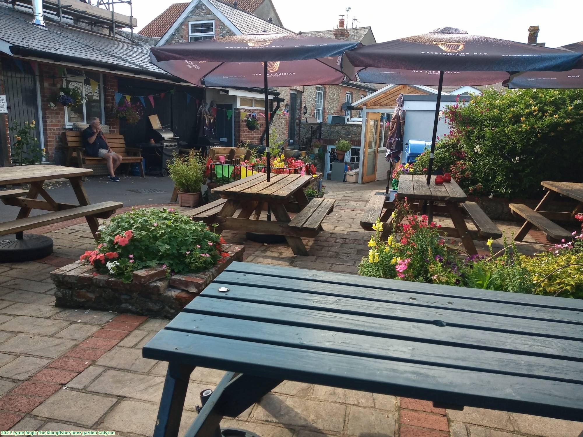 2021 Lyme Regis The Kiongfisher beer garden Colyton