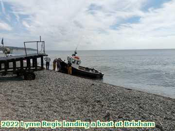  lyme4 2022 Lyme Regis landing a boat at Brixham