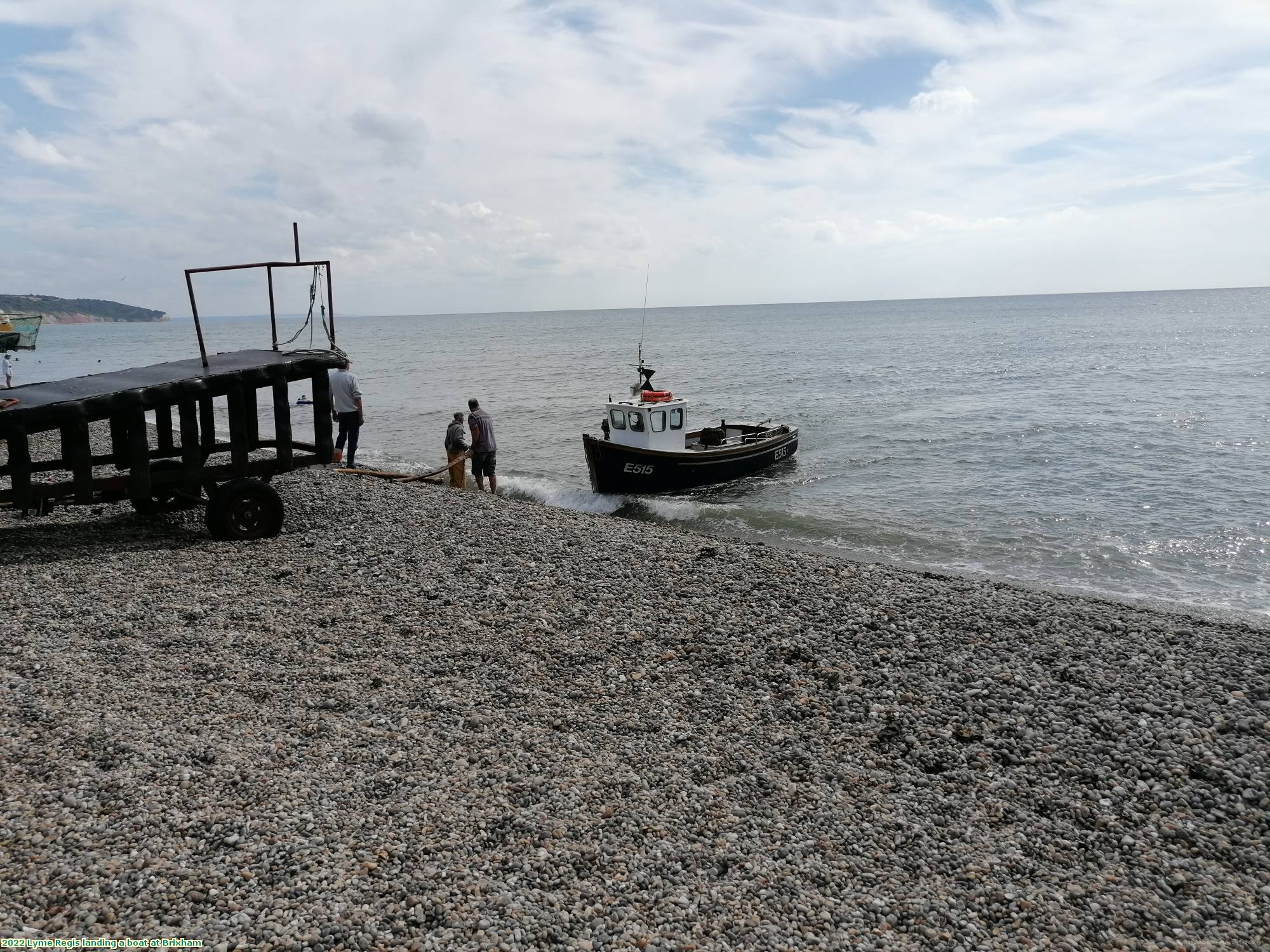 2022 Lyme Regis landing a boat at Brixham