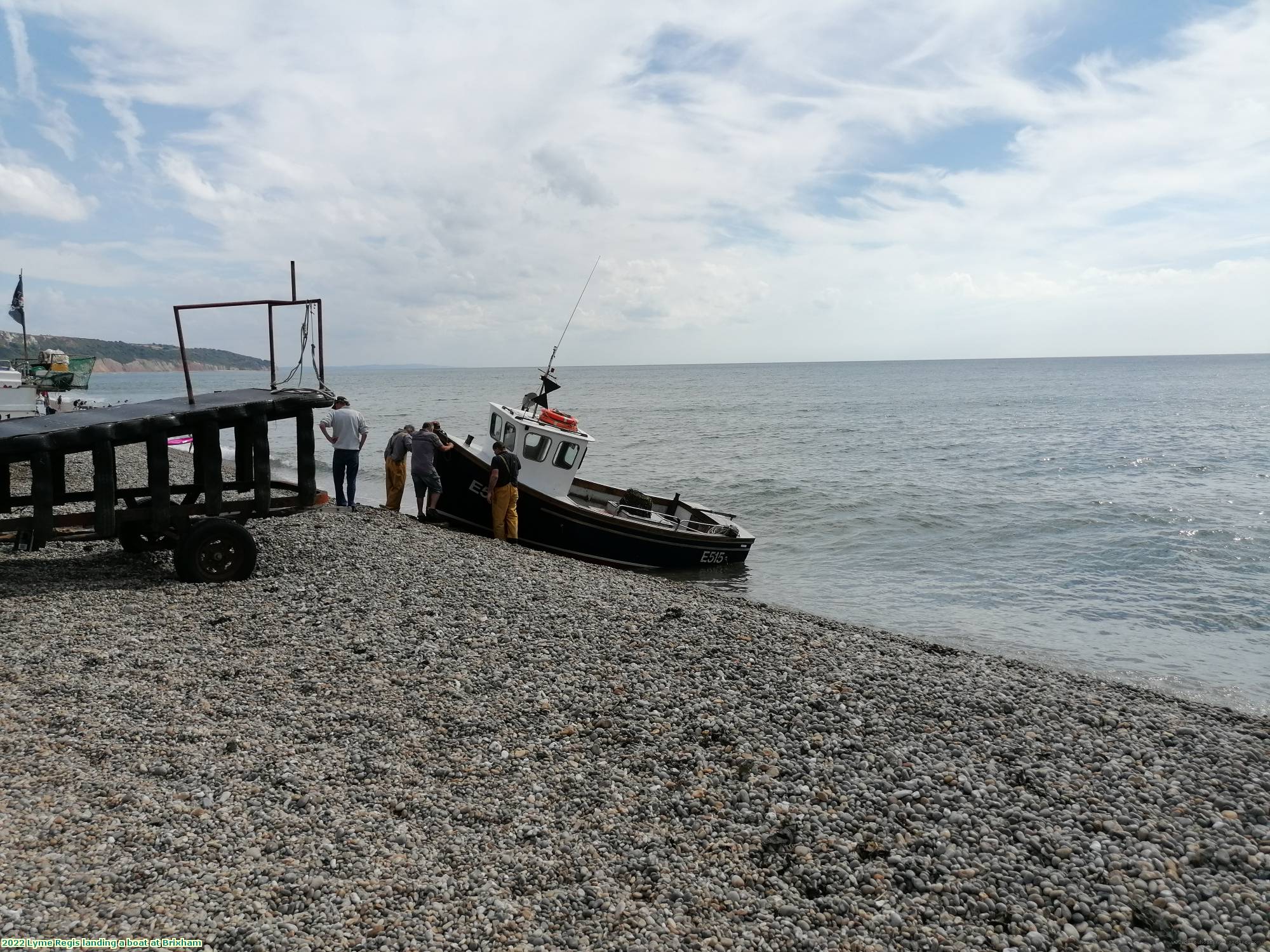 2022 Lyme Regis landing a boat at Brixham